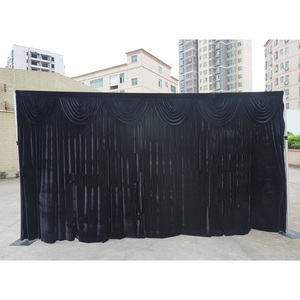 Kit de cortinas telescópicas para telón de fondo de ceremonia de boda, soporte de tubos y cortinas - Product Image 2