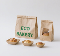 Individuell Bedruckte Recycelte Einkaufstasche aus Karton Kraftpapier Verpackungsbox für Werbung Milch Sushi Gelee Salat
