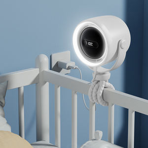 مروحة عربة أطفال محمولة قابلة لإعادة الشحن مع شاشة ليد إضاءة ليلية ، إكسسوارات مقاعد دوارة - Product Image 3