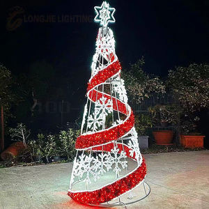 Sapin de Noël géant moderne de 20, 30, 40 ou 50 pieds (<span class=keywords><strong>11</strong></span> mètres) avec éclairage extérieur et boîte cadeau, à prix avantageux - Product Image 6