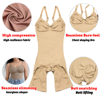 Pakaian Dalam Pembentuk Tubuh Slim Fit Kompresi Tinggi Tak Terlihat, Pengencang Pinggul, Pelangsing Tubuh, Pengontrol Perut, Celana Ketat, Bodysuit Wanita