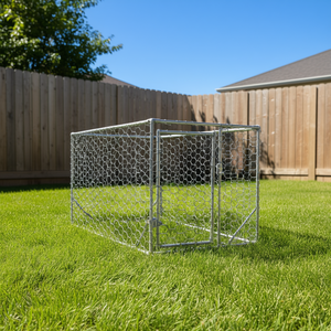 Caseta para Perros de Exterior, 6.6 x 3.3 x 3.3 Pies, Jaula para Mascotas de Acero Galvanizado para Uso en Exteriores, Duradera, con Cerradura, Forma Rectangular - Product Image 2