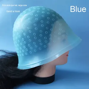 Sombreros Resaltadores de silicona duraderos para hombres del fabricante, herramientas multiusos para teñido de cabello de salón con agujas resaltadoras - Product Image 1