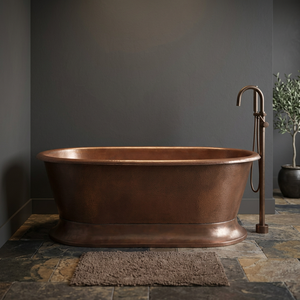 Bañera Ovalada de Cobre Puro Independiente, Acabado Moderno Antiguo, Sin Tapa, para Baño en Casa - Artesanía India - Product Image 3