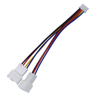 Graphics Card Fan Power Cable 12cm PH2.0 Small 4Pin to Double 3Pin 4Pin PVC Fan Cable Power Adapter Cable Lead Wire