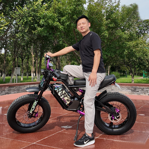 Bici Elettrica da Strada Ricaricabile con Motore da 1500W, Pneumatici 20*4.5, Telaio in Lega di Alluminio Soft-tail, <span class=keywords><strong>E</strong></span>-<span class=keywords><strong>Bike</strong></span> Fuoristrada, Disponibile nel Magazzino USA - Product Image 1