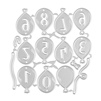 AAGU metallo taglio Die Scrapbook in rilievo Album carta invito decorazione Ballons numeri taglio muore natale muore