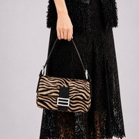 Sac à bandoulière vintage à motif zèbre en fausse crinière de cheval, nouveau sac à main pour femme 2026, sac bandoulière à rabat à motif tigre