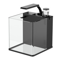 Skynuo Ultra-Klar-Glas Mini-Meerwasser-Aquarium Filtermedien Kunststoff-Fischbecken 25 Gallonen 5W Leistungsfiltration Zubehörbox