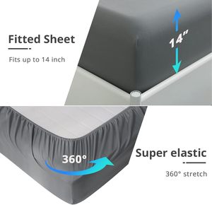 Tất cả các mùa đảo ngược nữ hoàng bedding Set siêu mềm grey Comforter với tấm phẳng được trang bị tấm vỏ gối - Product Image 5