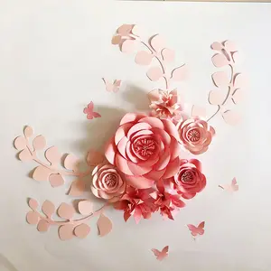 도매 DIY 수제 장미 종이 꽃 인공 꽃 장면 배열 웨딩 장식