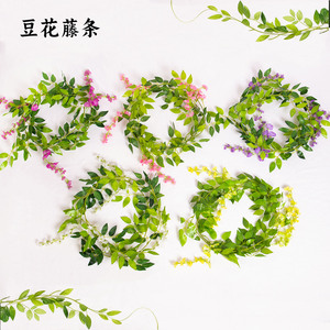 Fleurs artificielles de glycine Tsunemi, fausses vignes décoratives, guirlandes de fleurs en plastique suspendues au plafond, style campagnard minimaliste - Product Image 4