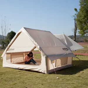 Tenda berkemah sinar udara ginloo, tenda berkemah 4 pria tenda udara dapat ditiup besar