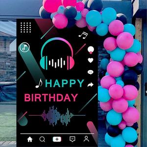 <span class=keywords><strong>Fondo</strong></span> <span class=keywords><strong>de</strong></span> TikTok para Decoración <span class=keywords><strong>de</strong></span> Fiesta <span class=keywords><strong>de</strong></span> Cumpleaños, Pancarta <span class=keywords><strong>de</strong></span> Feliz Cumpleaños, <span class=keywords><strong>Fondo</strong></span> <span class=keywords><strong>de</strong></span> Redes Sociales con Música <span class=keywords><strong>de</strong></span> TikTok - Product Image 6