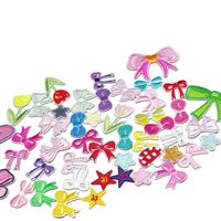 Patchs brodés auto-adhésifs en forme de nœud et de fleur, appliques pour vêtements de poupée, décoration de vêtements DIY, réparation, étiquettes brodées
