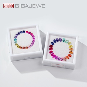 Conjunto de Gemas Sintéticas de <span class=keywords><strong>Zafiro</strong></span> Arcoíris de Laboratorio para Joyería, Sanación y Colección - Product Image 3