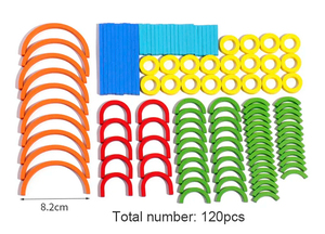 Gioco di Puzzle con <span class=keywords><strong>Bastoncini</strong></span> e Anelli in Legno, Giocattolo Educativo per lo Sviluppo dell'Intelligenza, Blocchi da Assemblare - Product Image 3