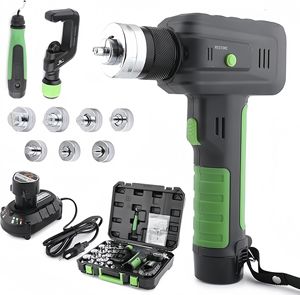 Kit de herramientas de expansión de tubos eléctricos con 11 cabezales de expansión para herramienta de expansión de tubos de cobre HVAC de 3/8 "a 1-5/8" - Product Image 1