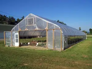 Skyplanta túnel comercial casa verde fácil montar película dupla uni-span agrícola