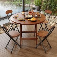 Table pliante carrée ou ronde de 24 pouces pour intérieur et extérieur, idéale pour patio, jardin, fête, table portable en plastique pliable avec pliage central