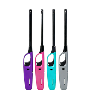 Meilleure vente : Briquet de cuisine électrique portable en plastique, design dessin animé, à gaz butane, sûr, durable, coupe-vent, rechargeable, pour la cuisine et les bougies - Product Image 4