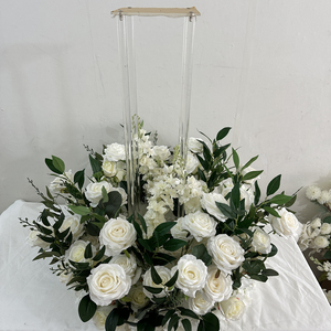 Guirnalda de Hojas Blancas y Verdes GreenLife Floral Supply, Centros de Mesa Florales para Decoración de Mesa de Boda - Product Image 3