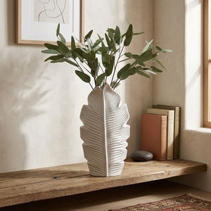 Vaso in Ceramica a Forma <span class=keywords><strong>di</strong></span> Foglia Stile Nordico Qianrui, Moderno e Semplice, Fatto a Mano, Creativo, Vaso da Tavolo per Decorazione Casa - Product Image 3