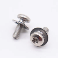 Vis Torx Sems noire avec double rondelle, vis combinée M4