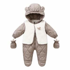 Traje de Nieve de Forro Polar para Bebés de 0 a 9 Meses, Ropa de Invierno, Mono con Capucha para Bebé Niño y Niña - Product Image 5