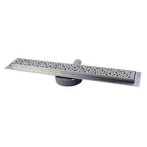 SANIPRO 304 scarico a pavimento lineare per bagno laterale in acciaio inossidabile scarico doccia con <span class=keywords><strong>sifone</strong></span> in plastica con rotazione di 360 gradi - Product Image 1