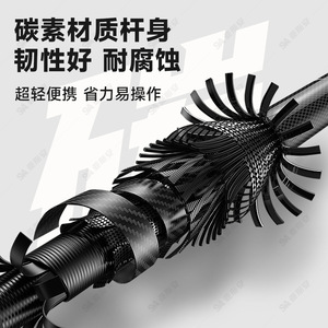 เสาคาร์บอนไฟเบอร์แบบยืดหดได้สำหรับช่วยเหลือทางน้ำ ขนาด 4-15 เมตร พร้อมห่วงลอยน้ำสำหรับความปลอดภัยในสระว่ายน้ำ - Product Image 4