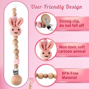 คลิปหนีบจุกนมหลอกซิลิโคนแบบเคี้ยวได้ ผลิตจากโรงงาน  สายคล้องจุกนมหลอกซิลิโคนสำหรับเด็ก - Product Image 5