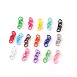 Four Section Chain Metal Keychain Colorful Round Fashion Handmade DIY <b>Accessory</b> - Product Image 2
