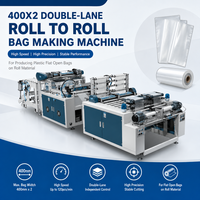 Machine automatique de fabrication de sacs en plastique noirs de type T-shirt et de sacs poubelles pour matériaux en polyéthylène et en nylon