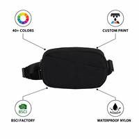 Sac banane bandoulière en nylon recyclé avec logo personnalisé pour le voyage, vente en gros, fabricant OEM