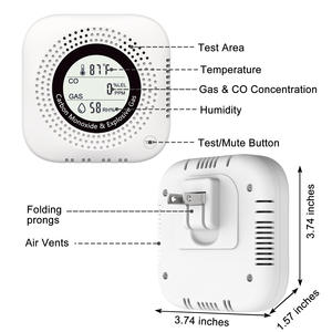 Détecteur 4-en-1 de monoxyde de carbone et de gaz naturel, moniteur de monoxyde de carbone et de gaz combustibles pour cuisine, maison, camping-car - Product Image 2