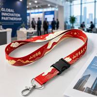 Lanière personnalisée par sublimation pour usine, avec logo sur mesure, en polyester, porte-clés et porte-badge d'identification