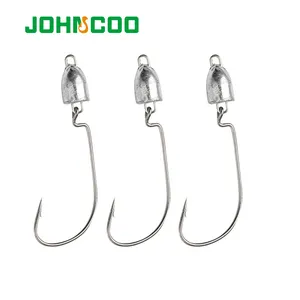 JOHNCOO Jenis Baru 3.5G 5G 7G Ayunan Desain Hidrodinamika Jig Kepala Peluru Memancing Kait 5Pcs/Tas