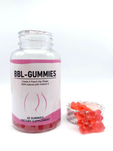กัมมี่เสริมสะโพก OEM สำหรับผู้ใหญ่ ผลิตภัณฑ์เสริมความงาม BBL เกรดอาหาร - Product Image 2
