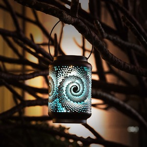 Lámpara Solar LED de Hierro Forjado Hueco, Lámpara Colgante de Proyección, Lámparas de Exterior Impermeables para Jardín, Decoración Artística - Product Image 5