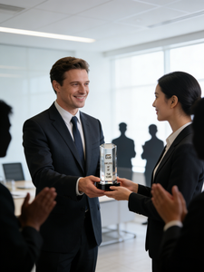 Trofeo Personalizzato in Acrilico per il Dipendente dell'Anno - Premio Aziendale Inciso con Dettagli sulla Compagnia e sulle Prestazioni Eccezionali - Product Image 2