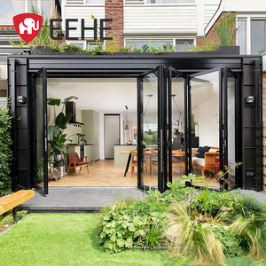 Puertas Plegables Bi-Fold de Aluminio EEHE para Balcón y Patio, Puertas Plegables de Doble Vidrio, Puertas Plegables Tipo Acordeón NFRC - Product Image 1