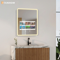 STANHOM Miroir TV intelligent LED Android 11 mural avec écran tactile de 21,5 pouces en stock