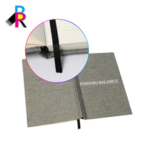 Carnet de notes à couverture rigide en tissu écologique de haute qualité, impression personnalisée, logo personnalisé, reliure cousue, vente en gros