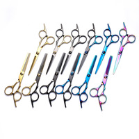 Ensemble de ciseaux de coiffeur de haute qualité ciseaux à cheveux ensemble de ciseaux de salon durables maquillage de beauté ensemble de ciseaux de coiffeur avec logo personnalisé