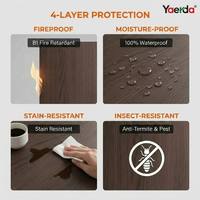 Rodapié de WPC, Madera Plástica Compuesta, Revestimiento de Pared con Aspecto de Madera Natural, Protección de Esquinas de Suelo, Impermeable y Fácil de Limpiar
