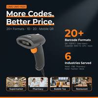 Lecteur de codes-barres intelligent 2D UMG-HS20, scanner de codes USB filaire, Code128 EAN13 QR pour les magasins de vêtements