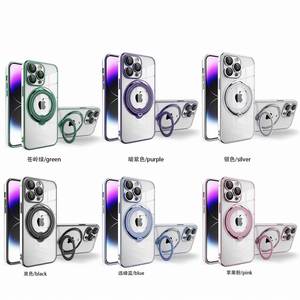Luxury Transparent TPU Magnetic <b>Phone</b> Case for iPhone 14 New Clear Electroplating 360 Stand Shockproof Luxury Accessory - Product Image 6