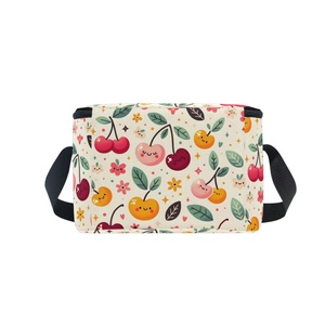 Sac isotherme de pique-nique portable d'extérieur, motifs cerises mignons, haute qualité, imperméable, pour aliments chauds ou froids - Product Image 5