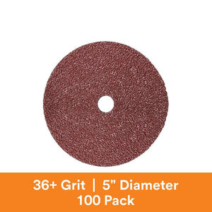 <span class=keywords><strong>Disque</strong></span> en fibre céramique de précision 982C de 5 po x 7/8 po avec trou central <span class=keywords><strong>pour</strong></span> meuleuses d'angle - Product Image 3